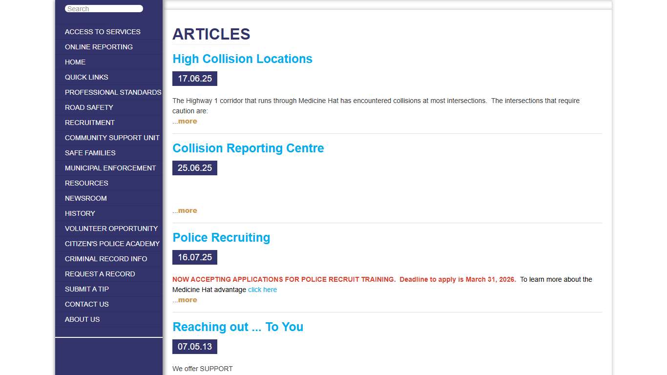 General | Medicine Hat Police Service